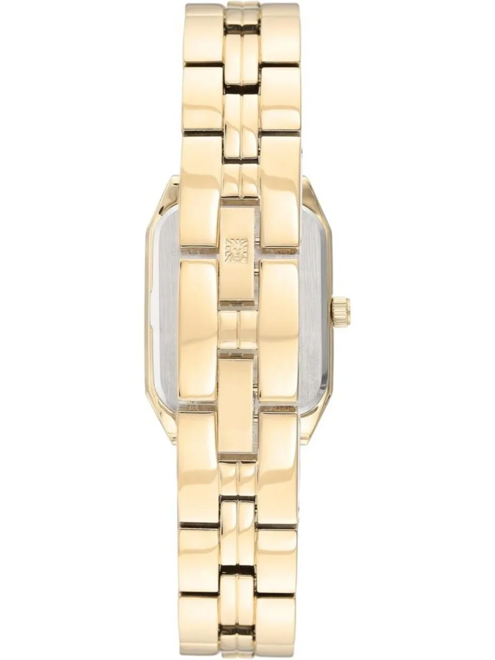 Anne Klein Women's Gold And Black Analog Roman Numeral Octagonal Bracelet Watch